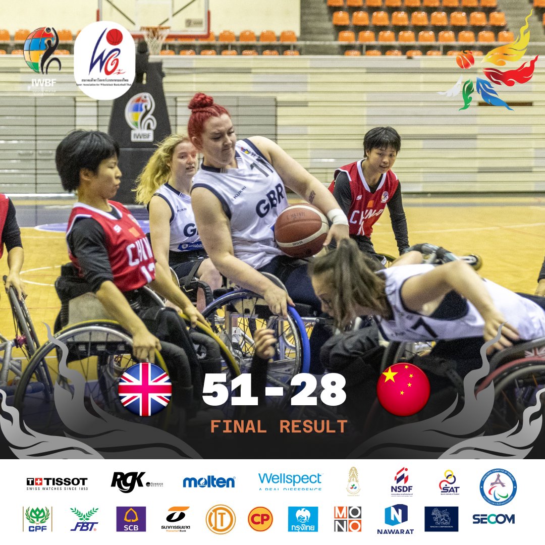 🏀 Great Britain secured a second win at the Women's U25 World Championship, overpowering China! 🇬🇧

Katie Morrow dominates the scoreboard with 21 points. 🔥📈

📊 …livestats.dcd.shared.geniussports.com/u/IWBF/2307136…
📺youtube.com/live/DmKxgCB00…

#wheelchairbasketball #U25wbwc #2023u25wbwc