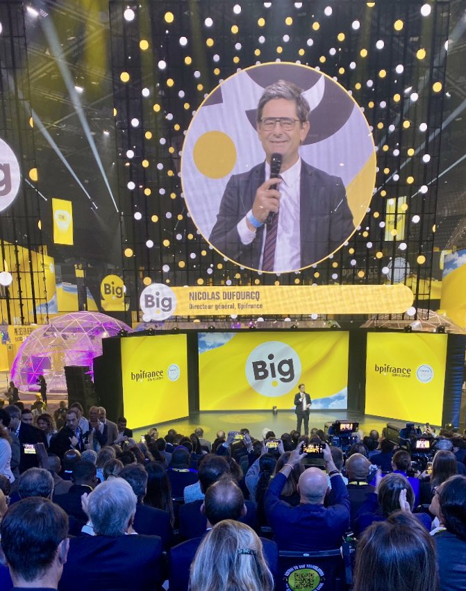 Fierté : je suis à #Big2023  pour un évènement dédié à l’#entrepreneuriat  et à l’#industrie 🇫🇷 . 
<a href="/Bpifrance/">Bpifrance</a> #entrepreneuriat #industrie #economie #innovation #womenInDigital #ExpendableCrew 

 #Big2023