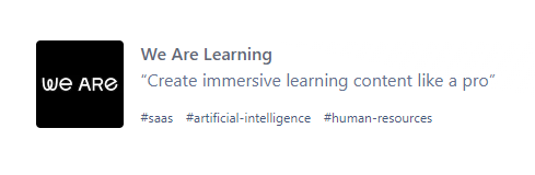 TheSabotender's tweet photo. Hey everyone, the company I work for (We Are Learning) launched on Product Hunt today! We would greatly appreciate help getting upvotes, as this would really boost our exposure. Please head over to https://t.co/muKjGPEtO6 and look for We Are Learning! https://t.co/x3lgRV686D