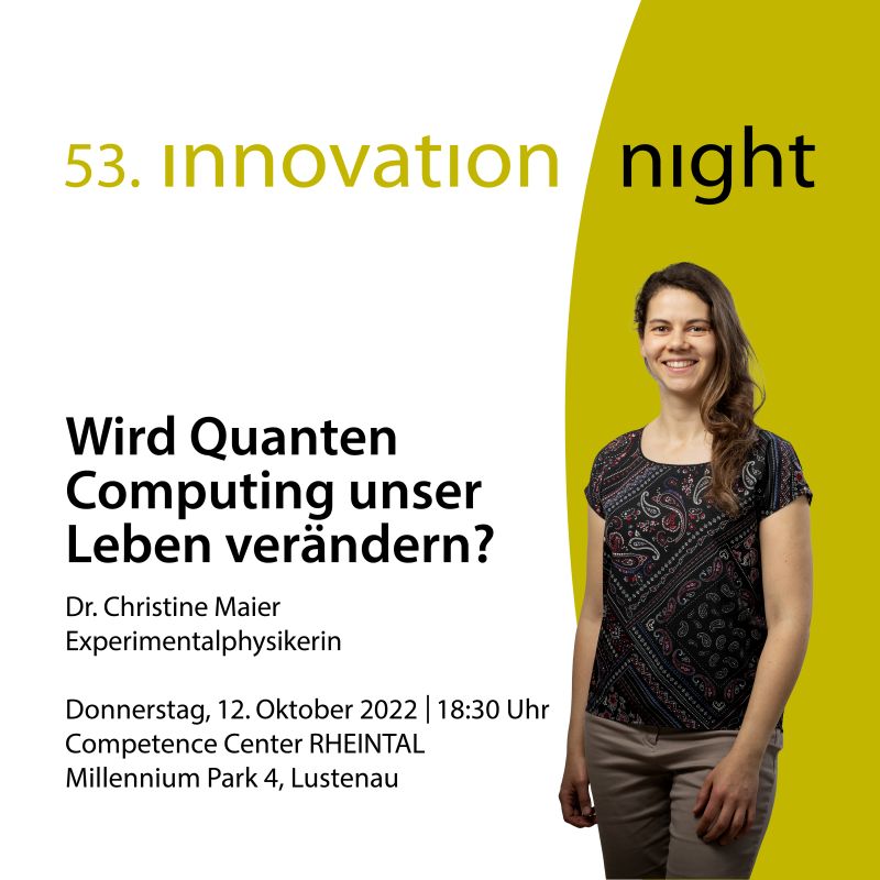 AQT_GmbH's tweet image. Jetzt noch schnell anmelden! 
Über die Relevanz und Chancen von #Quantencomputern

Do. 12. Okt. 2023 zur 53. innovation(night
Lustenau
18:30 - 21:30 h
Dr. Christine Maier, AQT 

Bitte um Anmeldung prisma-zentrum.com/events/53-inno…

Die Teilnahme ist kostenfrei
@prisma_zentrum
@VNRedaktion