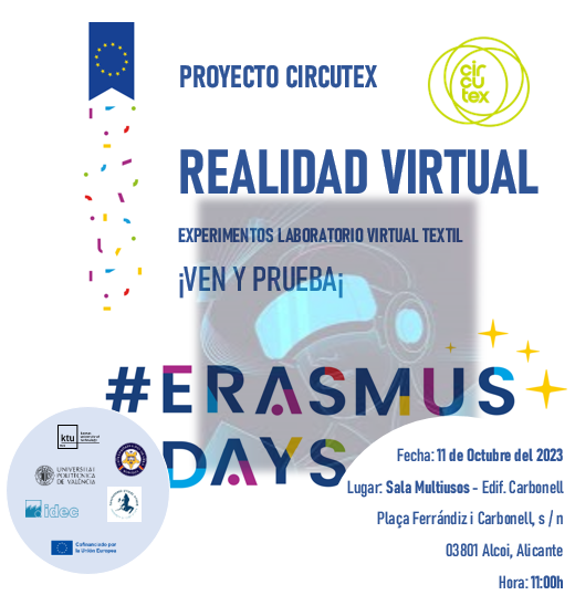 UPVCampusAlcoy's tweet photo. Proyecto CIRCUTEX
#CIRCUTEX #ErasmusPlus #ErasmusDays @sepiegob https://t.co/bXJQaYK4hB