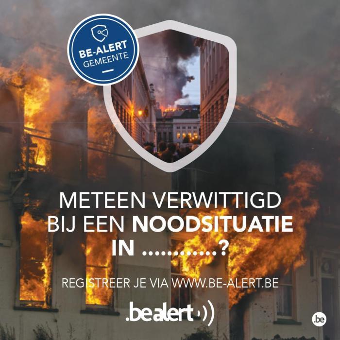 Meteen verwittigd bij een noodsituatie? Vandaag test onze gemeente het alarmeringssysteem #BEalert. Nog niet geregistreerd? Doe het snel via be-alert.be.