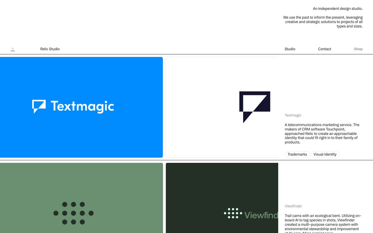 Relic by <a href="/relicstudioco/">Relic</a> → maxibestof.one/websites/52436…