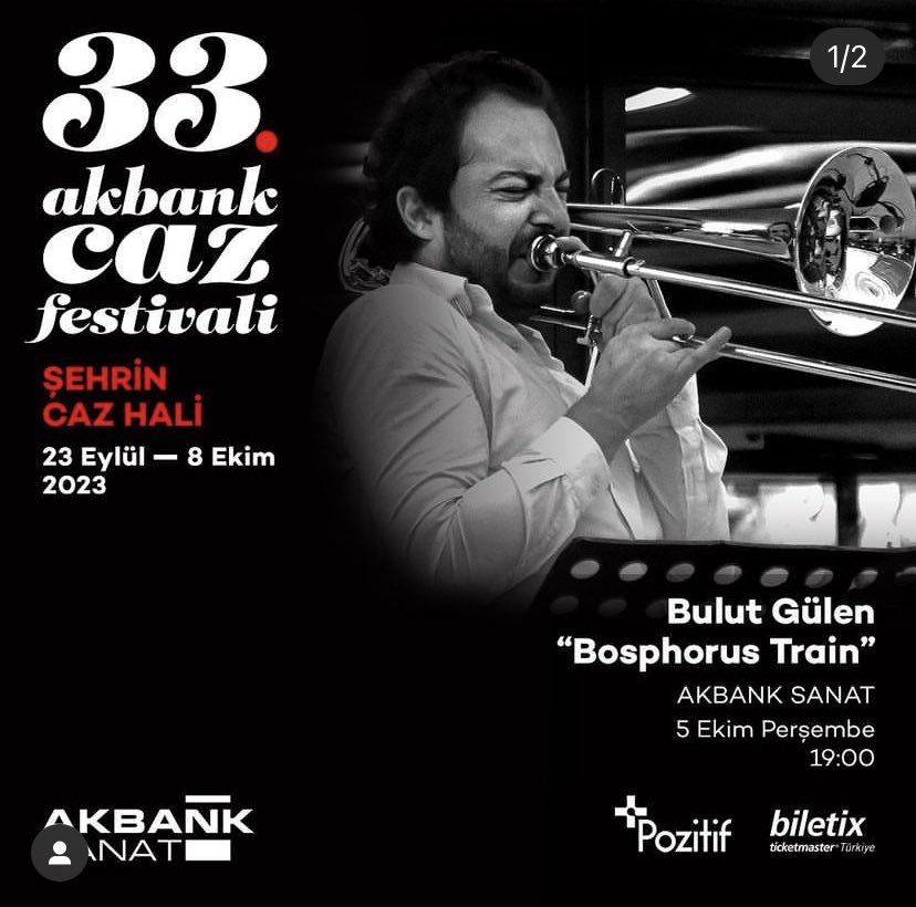 33. Akbank Caz Festivali’nde 5 Ekim: Bulut Gülen - Bosphorus Train darkbluenotes.com/akbank-caz-fes… * @Bulutgulen @ozanmusluoglu @kbiyikoglu @serkanalagok @barisdogukan @AkbankSanat @pozitiftimes