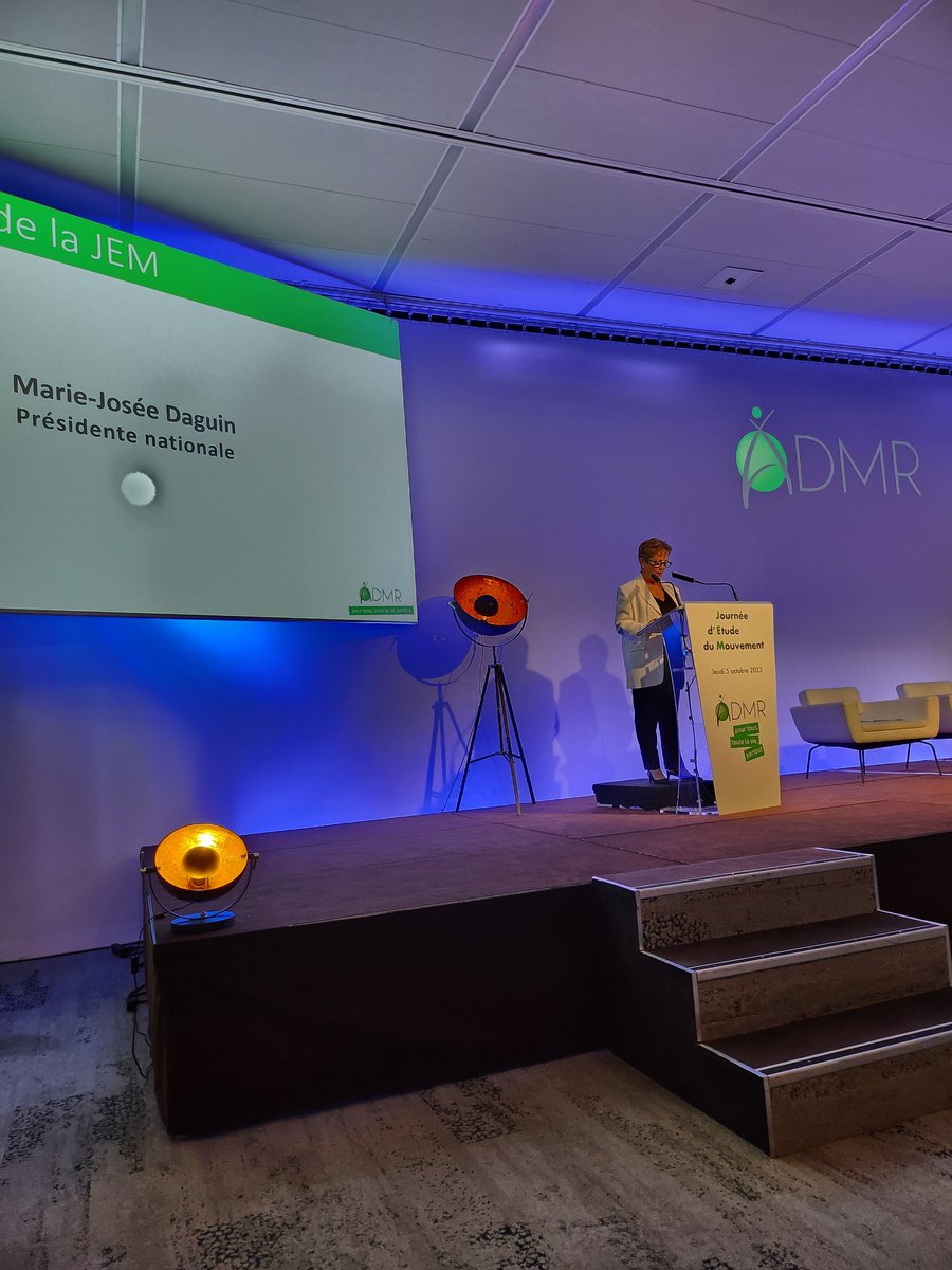 Ouverture de la Journée d'Étude du Mouvement <a href="/ADMRun/">ADMR</a> par notre présidente Marie-Josée Daguin.