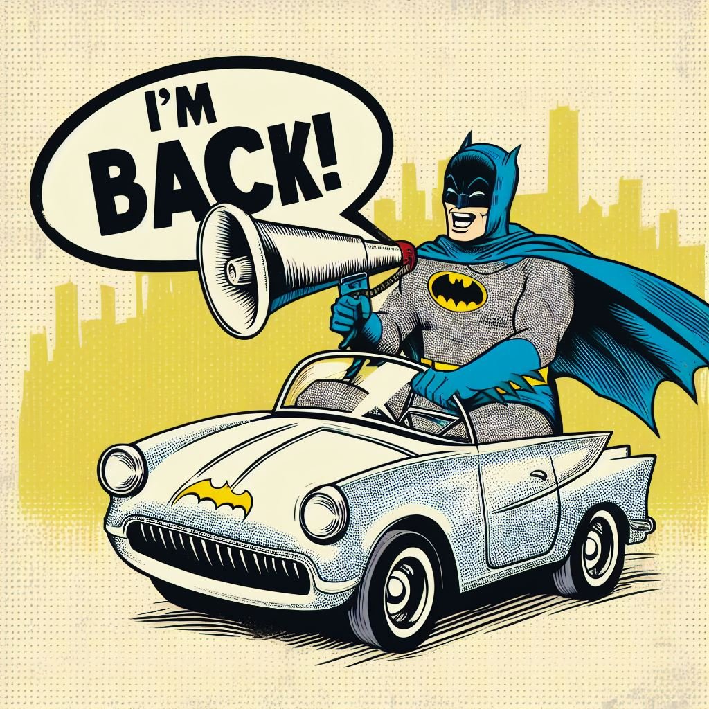 javilop's tweet image. 🔥 I'M BACK 🔥

Estoy de vuelta y probando todas las novedades de IA que me he perdido durante estas tres semanas de viaje. SON MUCHAS, muchísimas.

🦄 ¡Comenzando por Dalle-3! Prompt: Batman in a small car saying: "I'm back!"

Abro hilo 🧵 y las vamos viendo juntos.