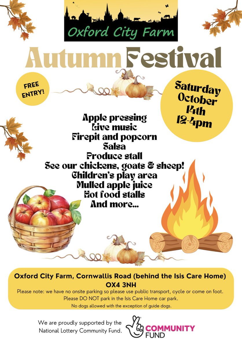 Join us Saturday 14th October for our annual Autumn Festival 🍂 we’ve got plenty going on and we’d love to see you! Please RT and help spread the word!