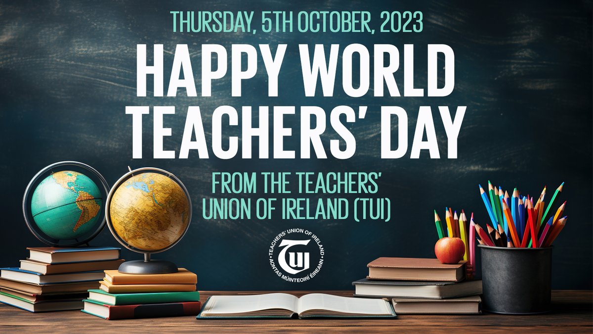 TUIunion's tweet image. Happy World Teachers’ Day! 2023's theme is “The teachers we need for the education we want: The global imperative to reverse the teacher shortage" - TUI continues to campaign for secure contracts of full hours and better career progression options for educators #WorldTeachersDay