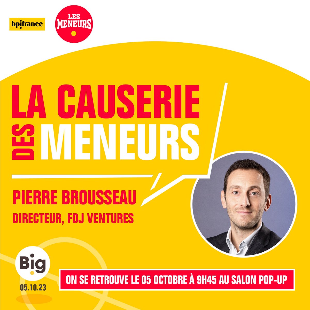 📌#FDJVentures est présent aujourd'hui sur l’événement #Big2023 de <a href="/Bpifrance/">Bpifrance</a> aux côtés de notre partenaire <a href="/OriginsVC/">Origins</a>, le fonds lancé par <a href="/MATUIDIBlaise/">Blaise Matuidi</a> <a href="/_salomon_a/">Salomon Aiach</a> <a href="/ilan/">ilan abehassera</a> <a href="/larafakhry/">Lara</a> 
 
 #EtVoirLaFranceGagner #CorporateVentureCapital

x.com/FDJ/status/170…