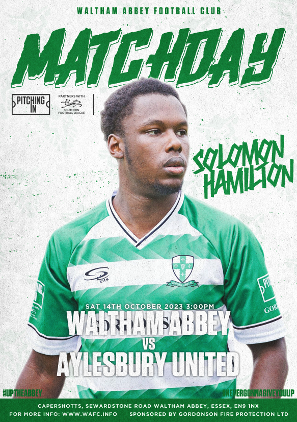 💚⚽️MATCHDAY⚽️💚

🆚: <a href="/AylesburyUtdFC/">Aylesbury United FC</a> 
🏆: <a href="/SouthernLeague1/">The Pitching In Southern Football League</a> 
⏰: 3:00PM
🏟️: Capershotts, EN9 1NX
🎟️: Adults £10 / Concessions £5 / Kids £1

#UpTheAbbey #NeverGonnaGiveYouUp 💚🩶💚