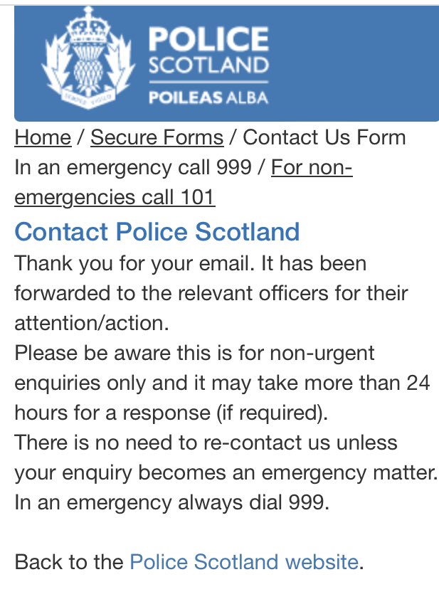 ScotlandBobby's tweet image. Complaint lodged with Police Scotland.
Please take 5 minutes and do the same .