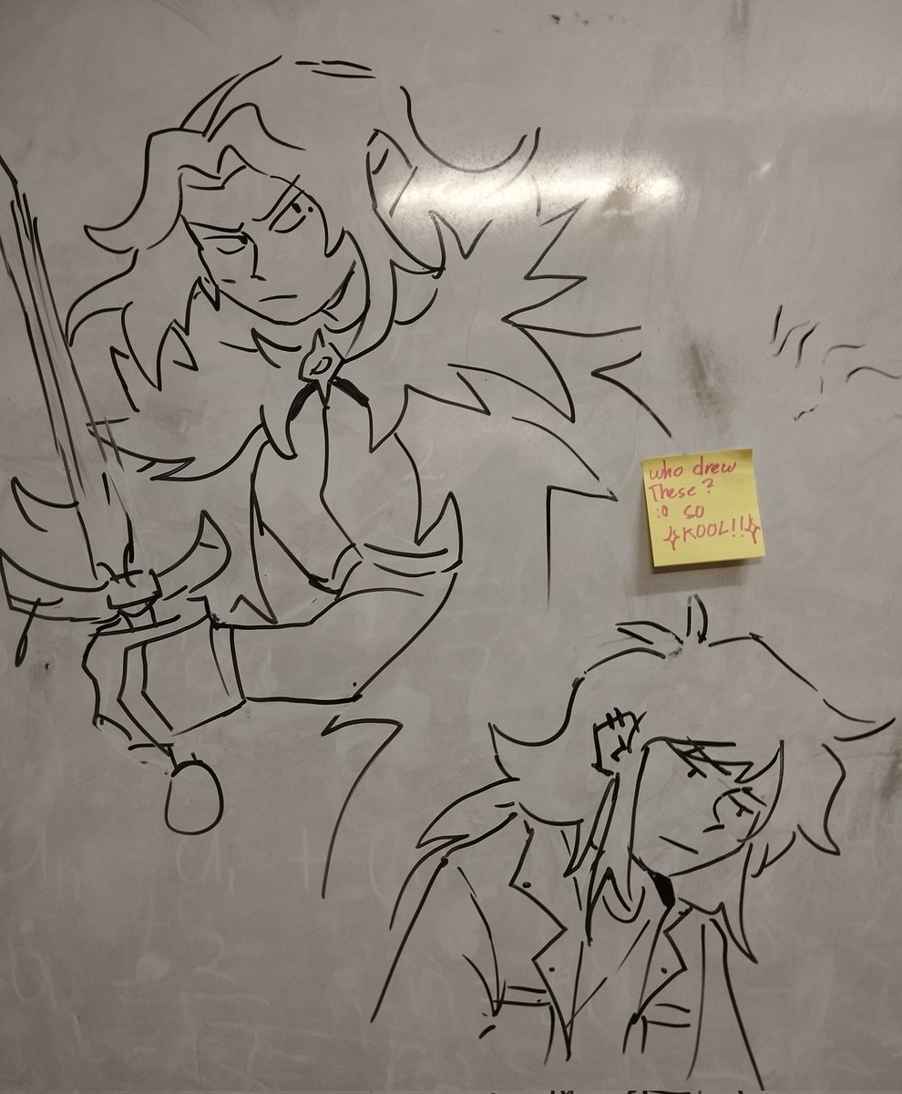 ShimmyOh_'s tweet photo. i left some doodles on our whiteboard coz its our break from practice and a day after someone left a note LOL https://t.co/PqGY4pANZg