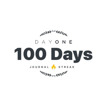 mektball's tweet photo. @dayoneapp 100 day streak in the best journaling app EVER https://t.co/b797mwMqrv