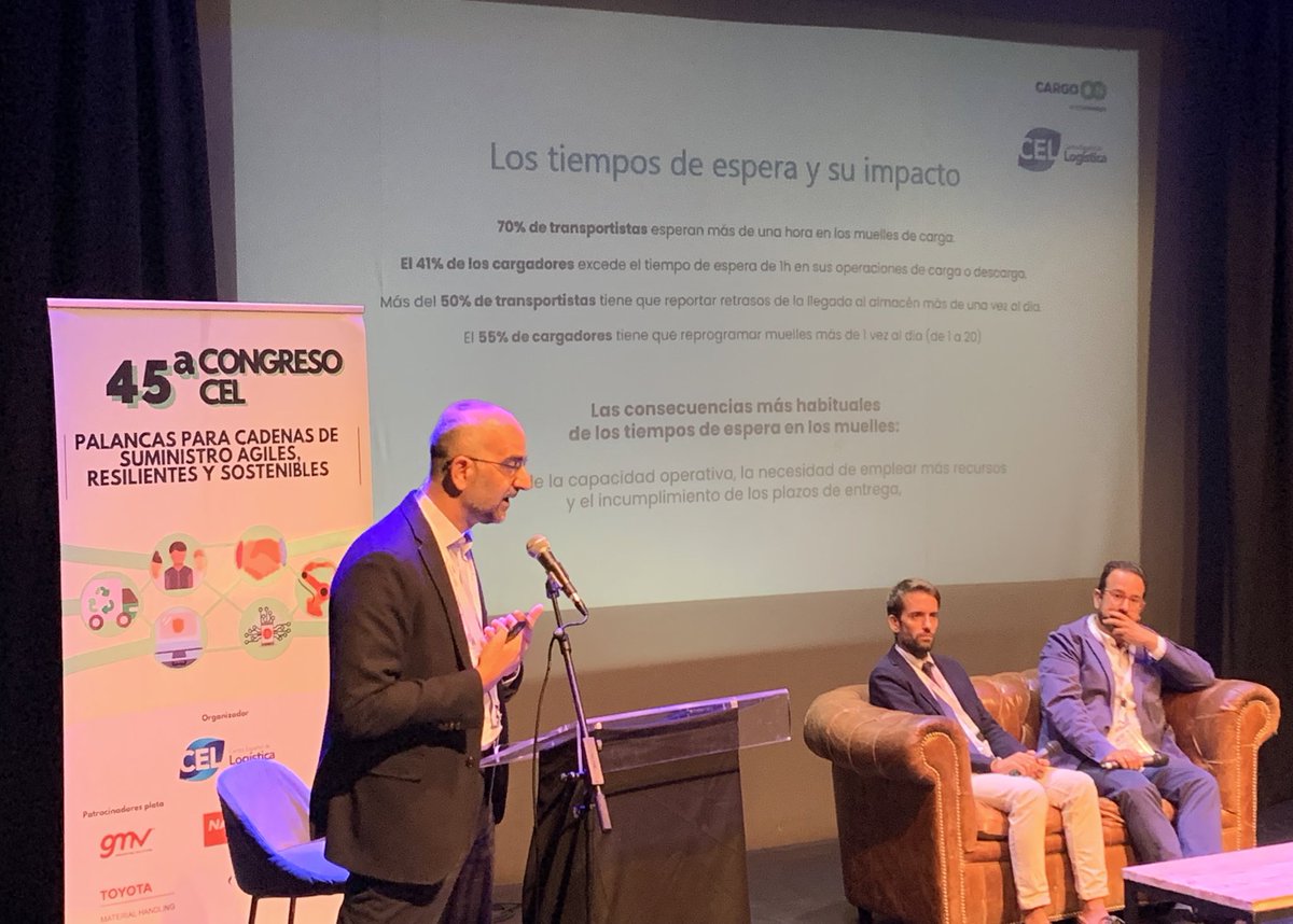 Abordando la problemática en los tiempos de espera con @CargoON_es en #45CongresoCEL 

‘Si no digitalizamos el dato que tenemos, no podemos tomar las decisiones correctas’ @rdelalcazar 
#RORoperadorlogístico 

#JornadasCEL #CongresoCEL #Sostenibilidad @CELlogistica #transporte