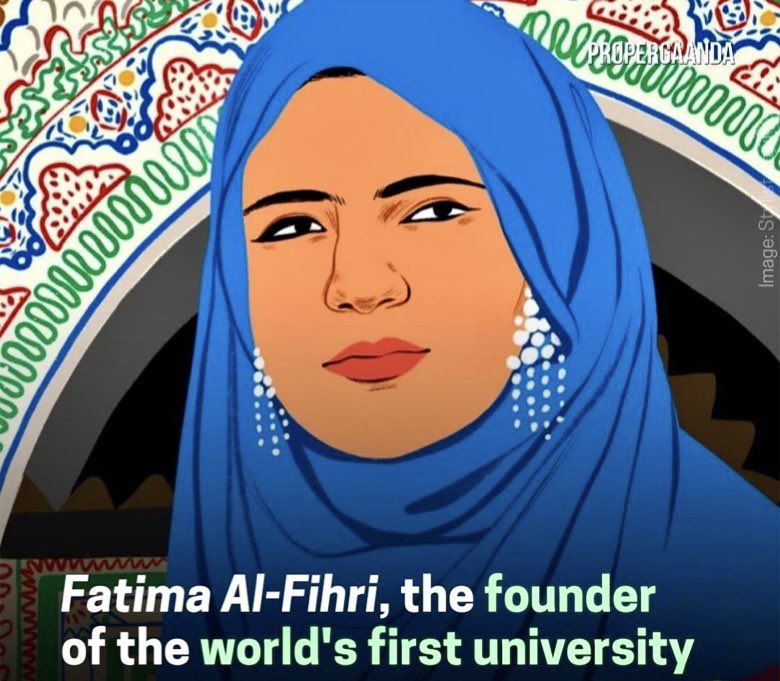 Did you know the worlds first University was founded over 1000 years ago by a Muslim woman, Fatima al-Fihri? The al-Qarawiyyin University in Fez, Morocco, is still in operation today! For #WorldTeachersDay a thread celebrating Fatima al-Fihri & her commitment to education…