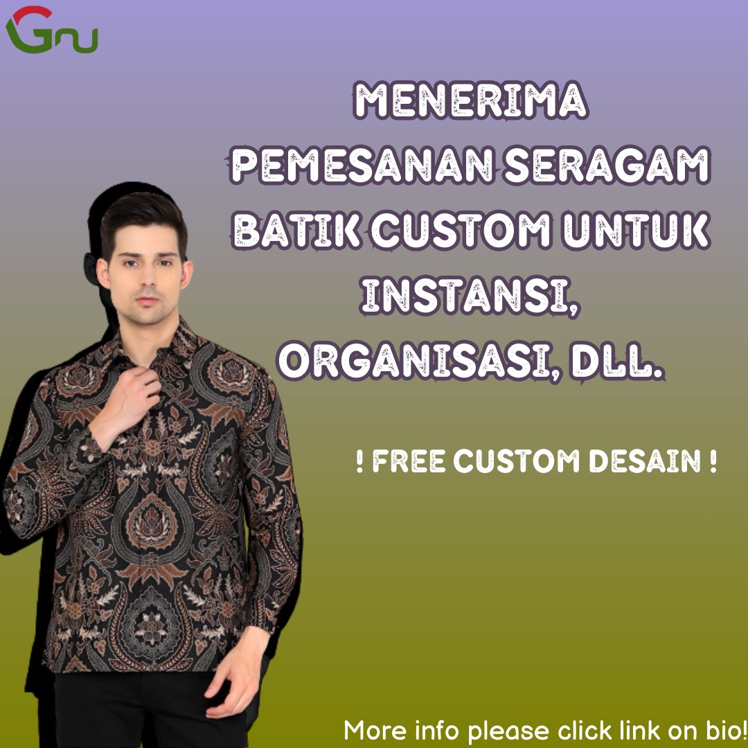 Menerima pemesanan seragam batik, kemeja kerja, wearpack, jilbab printing, jaket, hoodie, gamis, dan kaos.
More info please click link on bio✨
✨ FREE CUSTOM DESAIN ✨