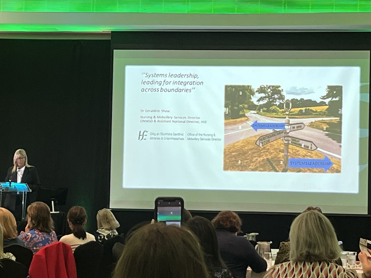 CNME Galway (@cnmegalway) on Twitter photo Dr. Geraldine Shaw talks about system leadership which is how you lead when you are not in charge and how you influence people and have a shared ambition. It is about relationship and trust #IADNAMconference2023 <a href="/NurMidONMSD/">ONMSD</a> <a href="/GSGerShaw/">Dr. Geraldine Shaw</a> <a href="/HSELive/">HSE Ireland</a> <a href="/nmpduwest/">NMPDU West Midwest</a> Dr. Geraldine Shaw talks about system leadership which is how you lead when you are not in charge and how you influence people and have a shared ambition. It is about relationship and trust #IADNAMconference2023 <a href="/NurMidONMSD/">ONMSD</a> <a href="/GSGerShaw/">Dr. Geraldine Shaw</a> <a href="/HSELive/">HSE Ireland</a> <a href="/nmpduwest/">NMPDU West Midwest</a>
