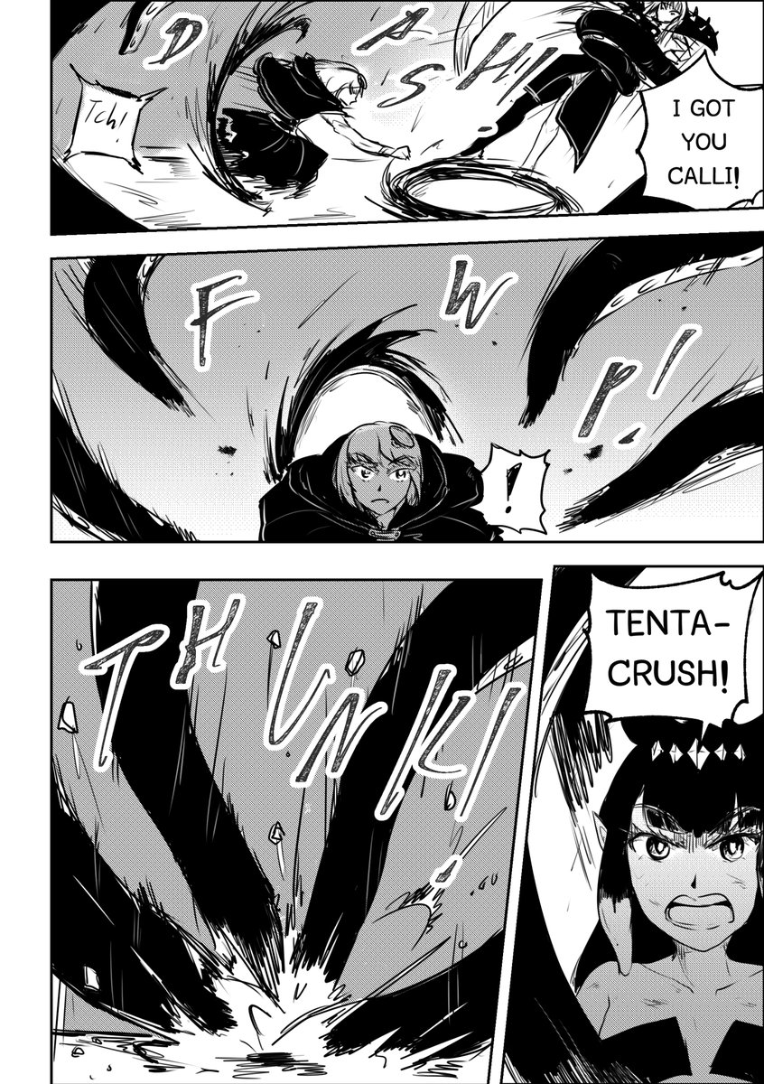 Lavendulan's tweet photo. [Fan manga] Black Amelia: Timeline Annihilator PART II - FINAL CHAPTER (Pages 24-25)
(Read right to left)

#BlackAmelia #HololiveEN #holoMyth #AlterAme #hololiveALT #holoENlore #EvilAme #manga #ameliart #Inart #callillust https://t.co/NX9gdRtfUb