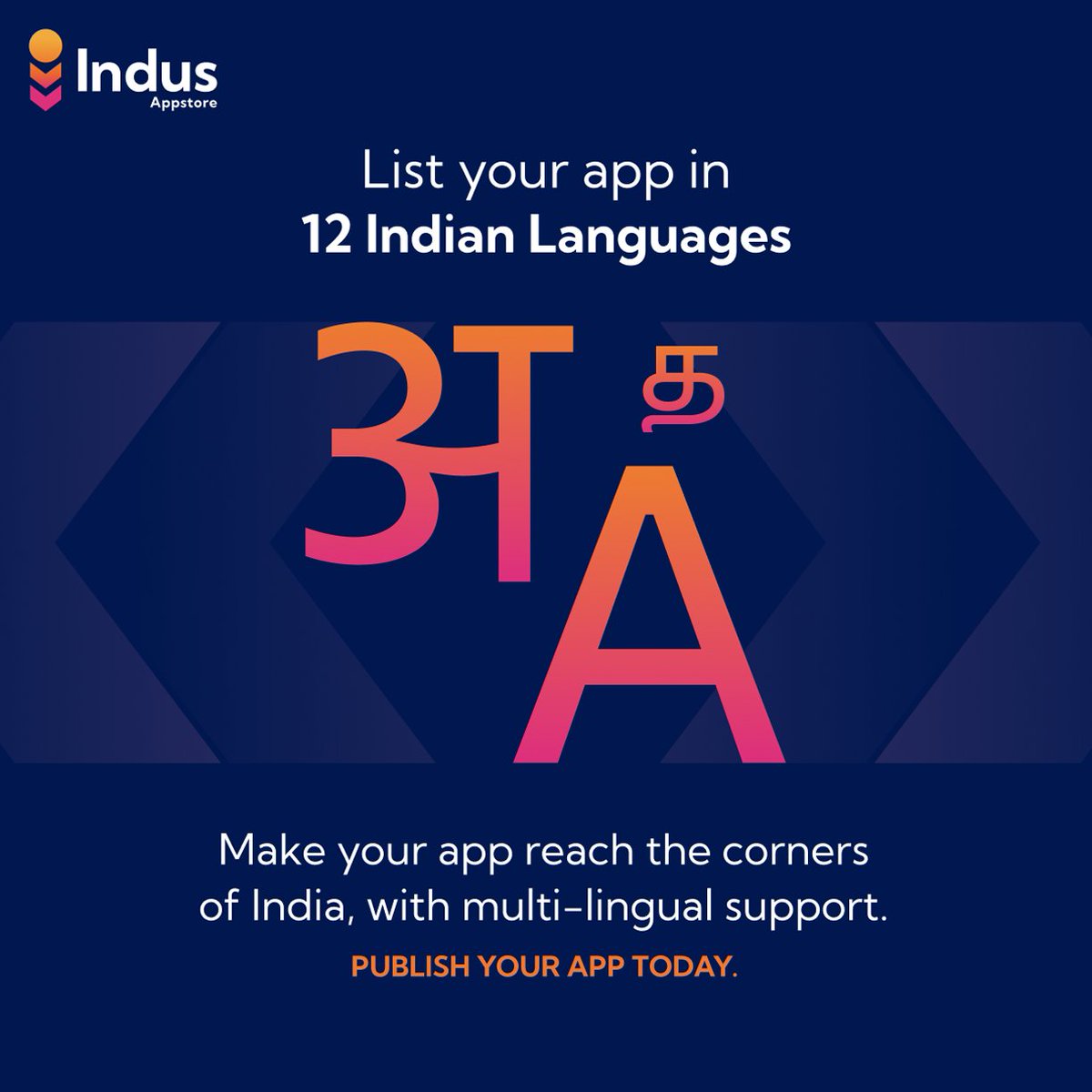 IndusAppstore's tweet photo. 12 Indian languages, one vibrant appstore. Extend your app’s reach and visibility with Indus Appstore.

 #IndiakaAppstore #IndusAppstore https://t.co/USR5oVzJBT