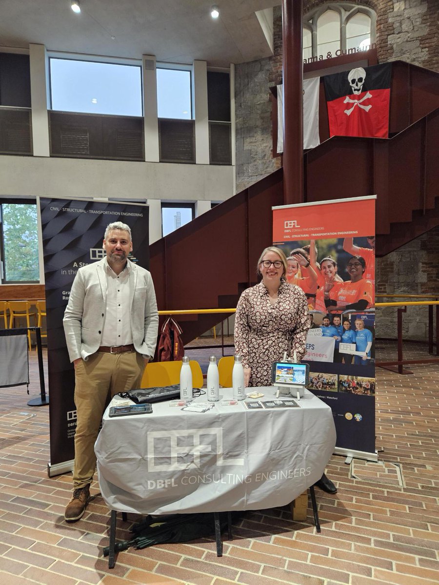 Come chat with David and Jen at the @UCC Careers Fair today about our Internship Opportunities and our Graduate Development Programme dbfl.ie/graduate-devel… #ucc #engineers #careersfair #dbfl