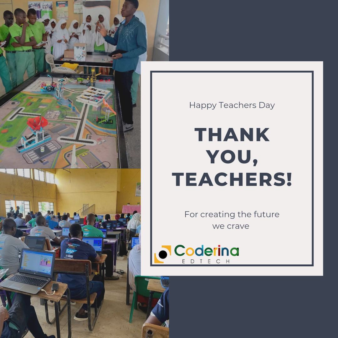 coderina's tweet image. The Real G.O.A.T
To the teachers that always turn up.
You are the REAL G.O.A.T.
Thank you.
Happy teachers Day.
#coderinaib
@sap4good @dowNewsroom @NigEducation @FIRSTLEGOLeague #CSU @Ford @firstweets @LEGOFoundation
#steam