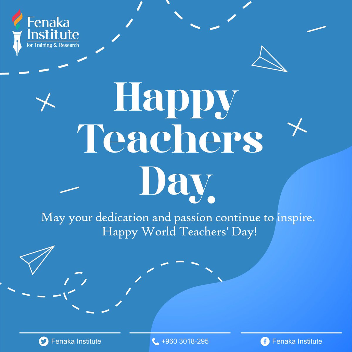 FenakaInstitute's tweet photo. May your dedication and passion continue to inspire. Happy World Teachers’ Day! https://t.co/1moQoImQzE