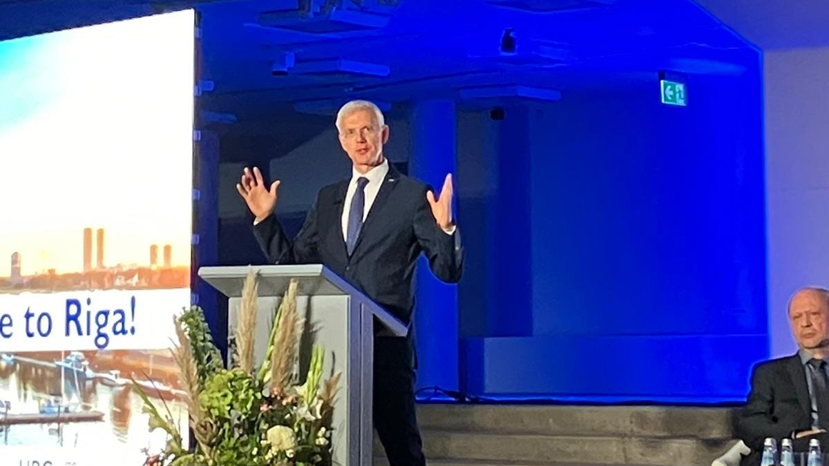#EUSBSRForum2023 There's a huge wind energy potential in the #BalticSeaRegion. Now it’s on us to use it and turn our region more independed when it comes to energy, highlights Krišjānis Kariņš, Latvian Foreign Minister in his opening remarks. #EUSBSR