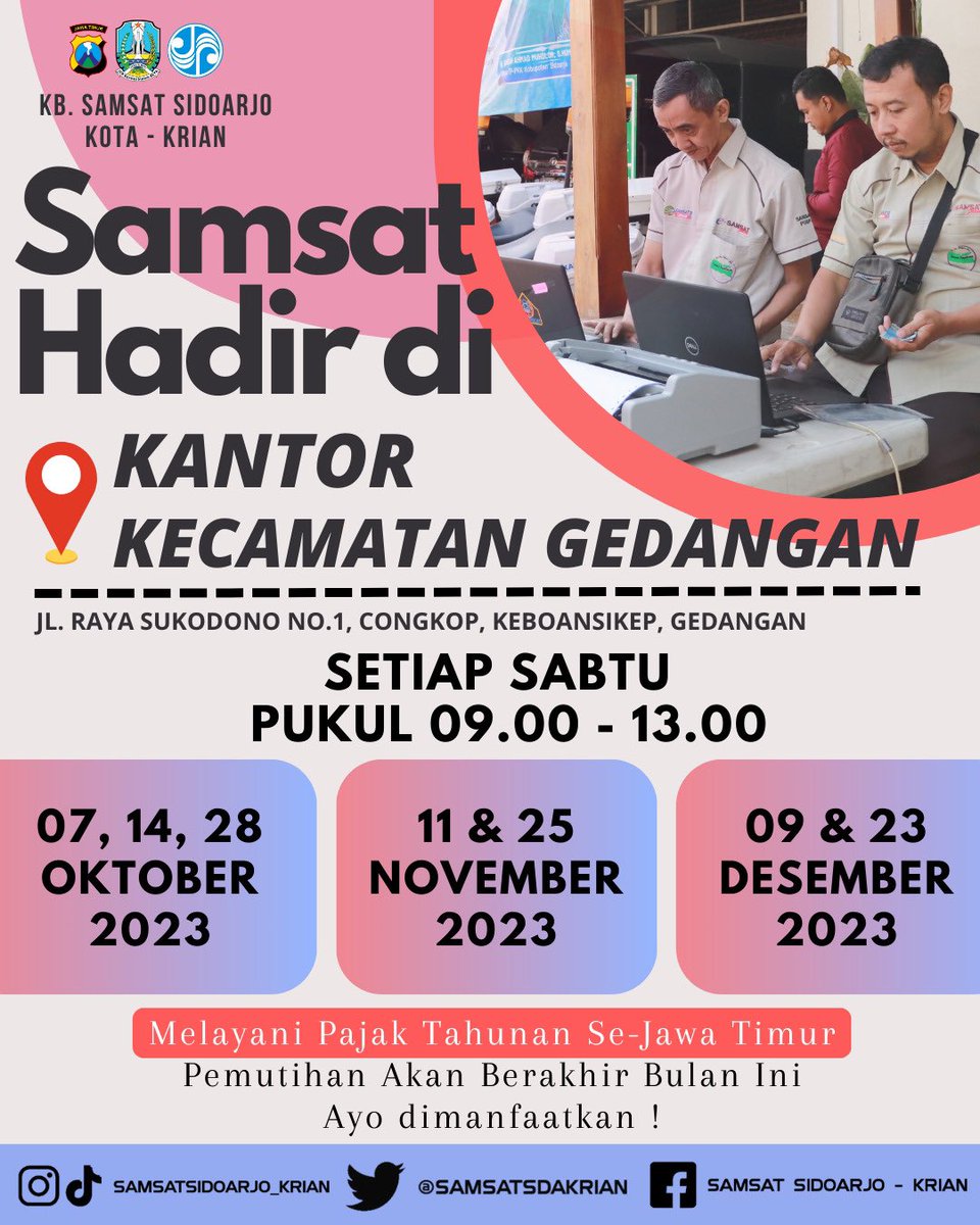 SAMSAT SIDOARJO-KRIAN (@samsatsdakrian) on Twitter photo 