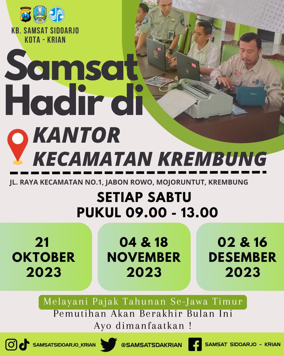 SAMSAT SIDOARJO-KRIAN (@samsatsdakrian) on Twitter photo 