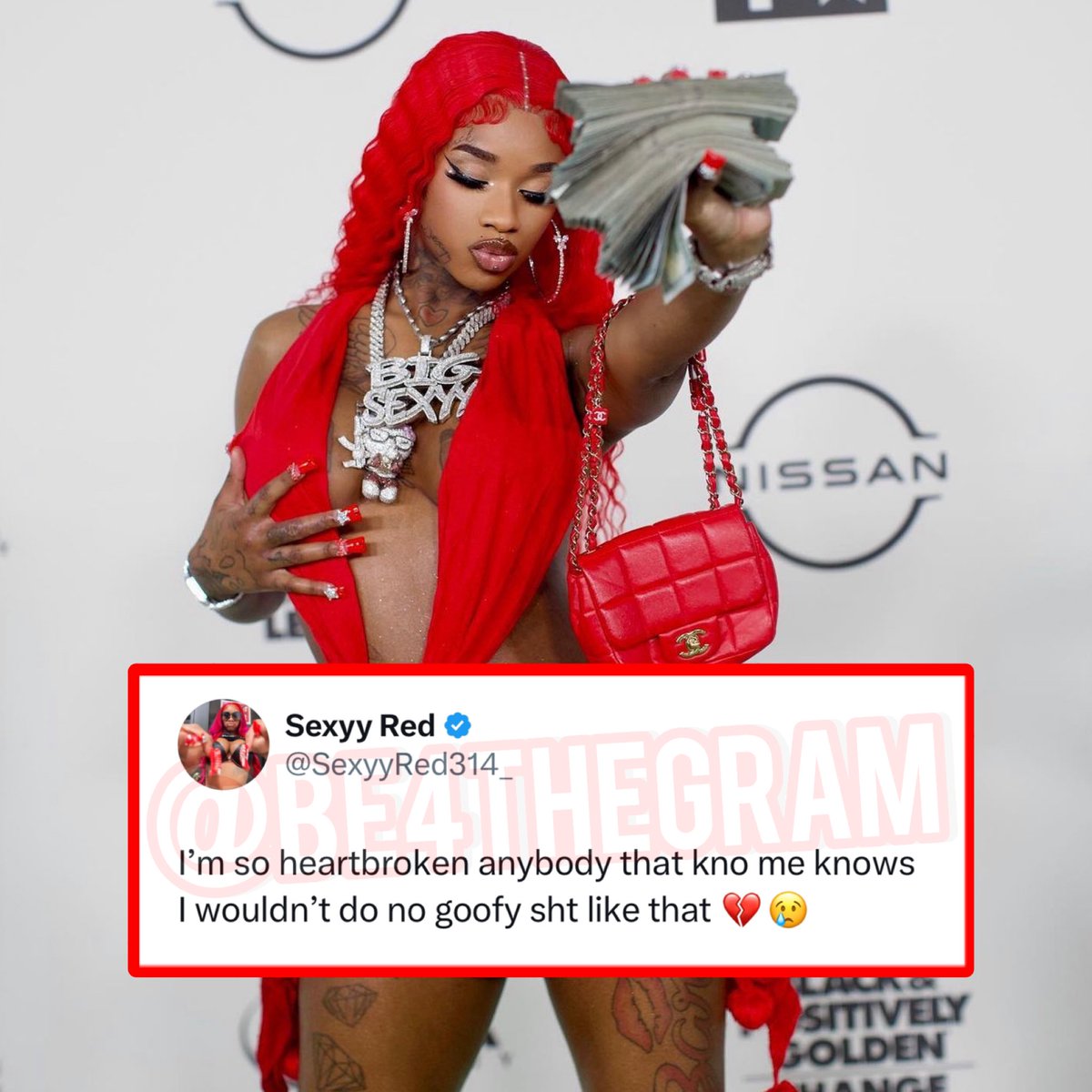 BreakYoHits's tweet photo. Sexyy Red breaks silence regarding that no good sextape she leaked 🤔 https://t.co/FvzqRxnv2v