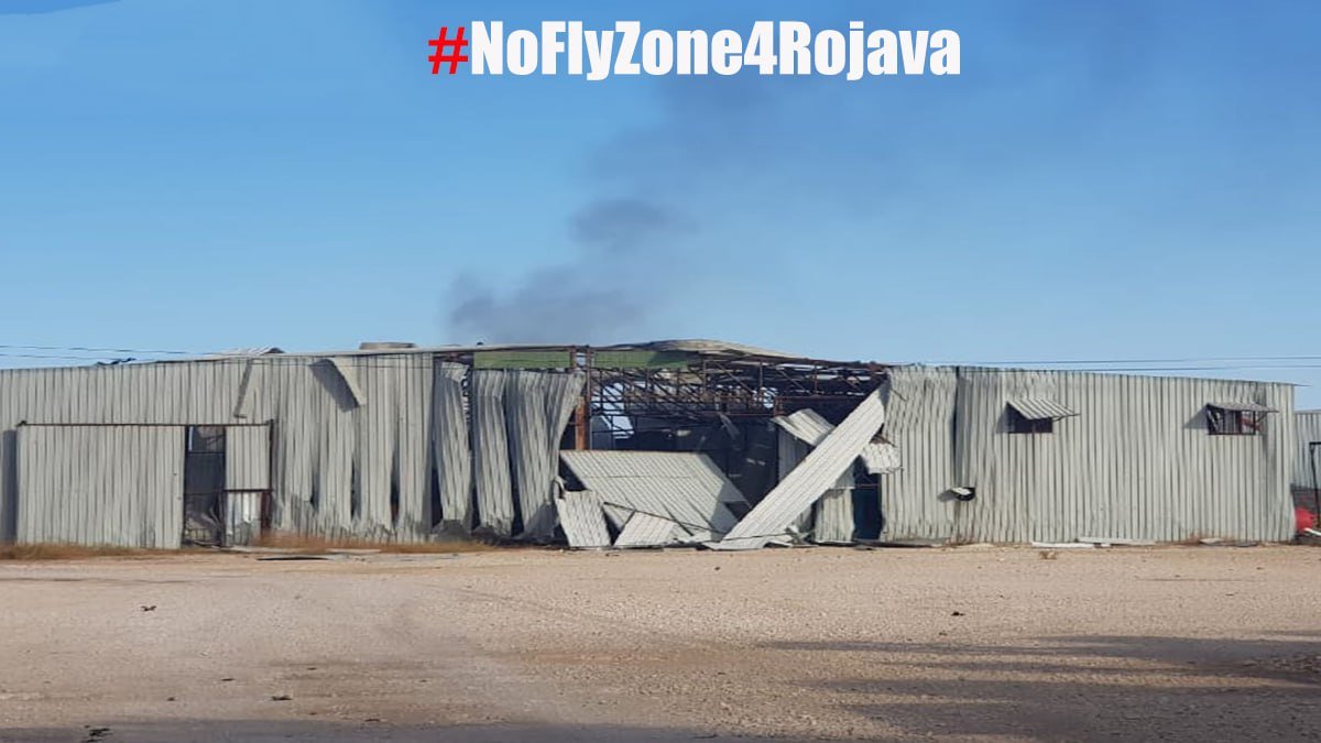 starrcongress's tweet photo. Yesterday, Turkish foreign minister declared they will target infrastructure in NES. Today they are committing a war crime.
#DefendRojava #NoFlyZone4Rojava
@NATO @CENCOM @PressSec @UN @EU @coe @JoeBiden @Bundeskanzler @CoESpokesperson @UN_Spokesperson @Europarl_EN @PACE_News https://t.co/PqaIkEnYbK