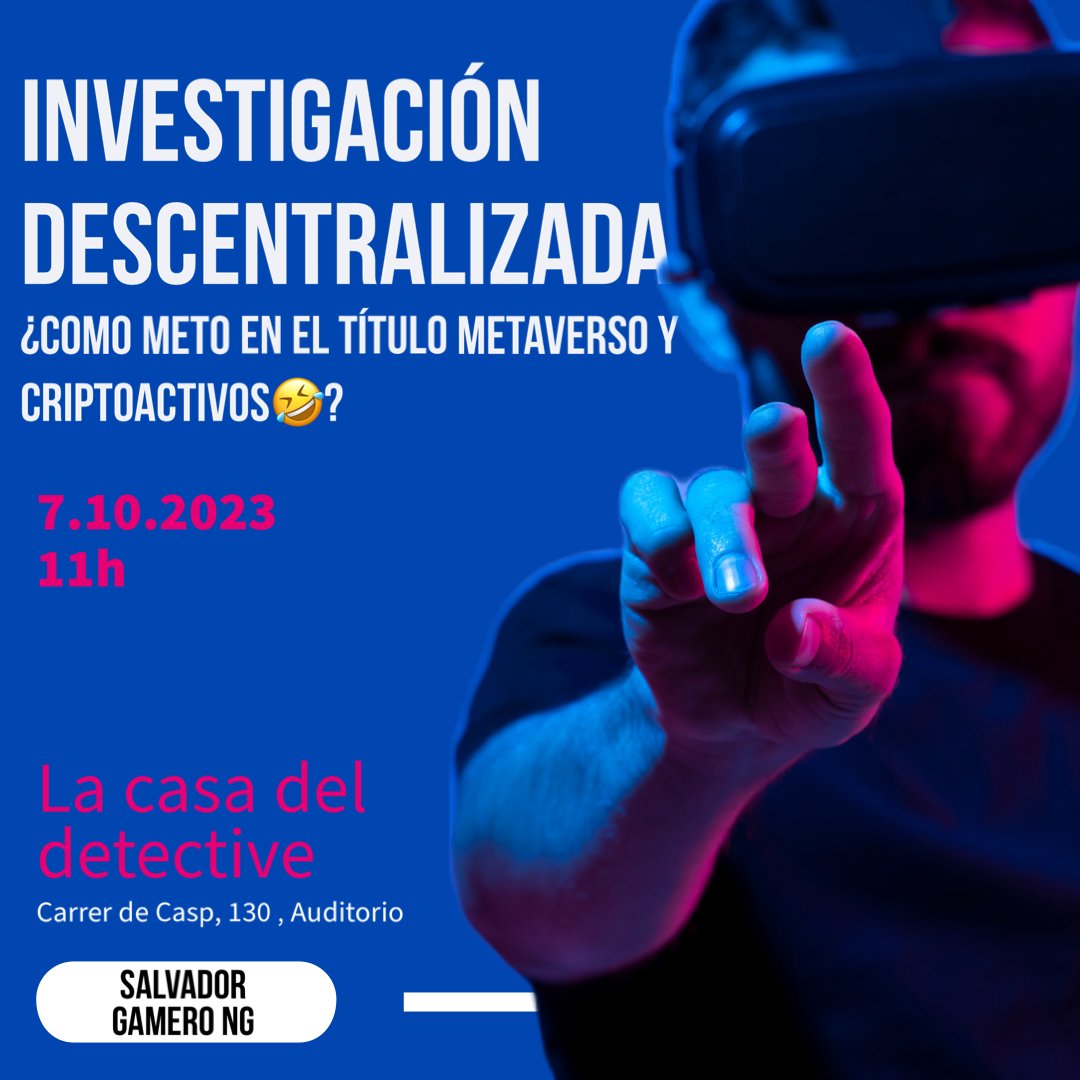 _DETCON_'s tweet image. Im-presionante David!! 👏👏

En la siguiente ponencia del #detcon2023 pasamos del mundo real al mundo tecnológico de la mano de @salvagamero y su investigación descentralizada

Just saying ... no os enseñaremos a invertir en criptos ni NFTs tranquilos 🤣

#lacosaseponetensa