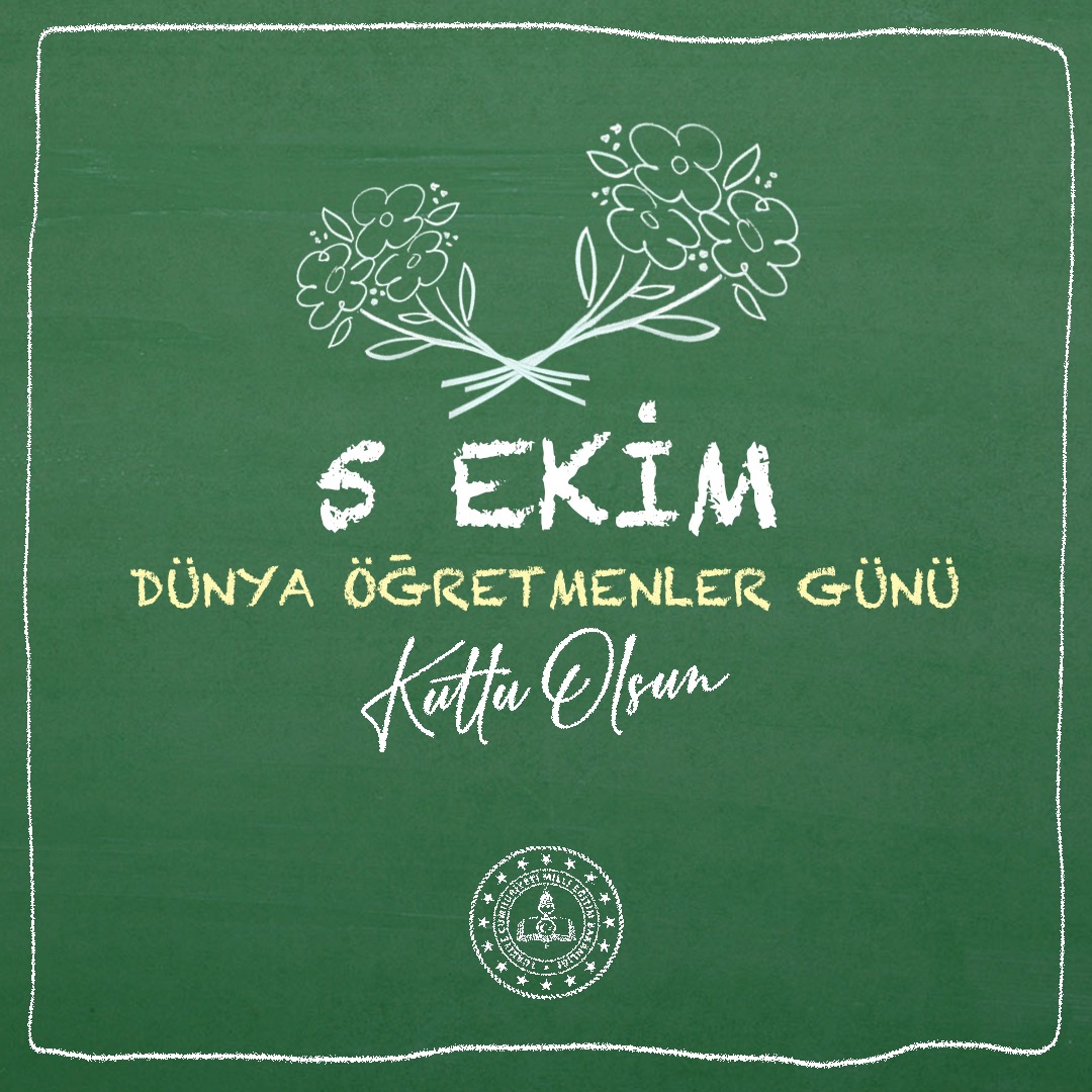 Çocuklarımızın hayallerindeki dünyanın inşası için çalışan tüm öğretmenlerimizin 5 Ekim Dünya Öğretmenler Günü kutlu olsun...💐

#5EkimDünyaÖğretmenlerGünü