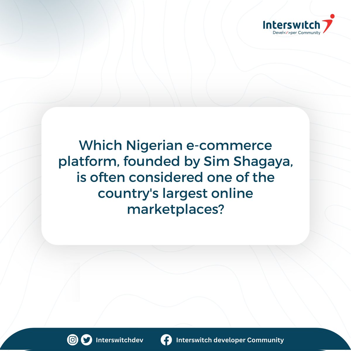 InterswitchDev's tweet image. It's Thursday, and you know what that means! it's time for Thrivia, kindly share your answer in the comment section ☺️
#interswitchdevelopercommunity
#interswitchdeveloper
#interswitch
#thursdaytrivia
#developercommunity