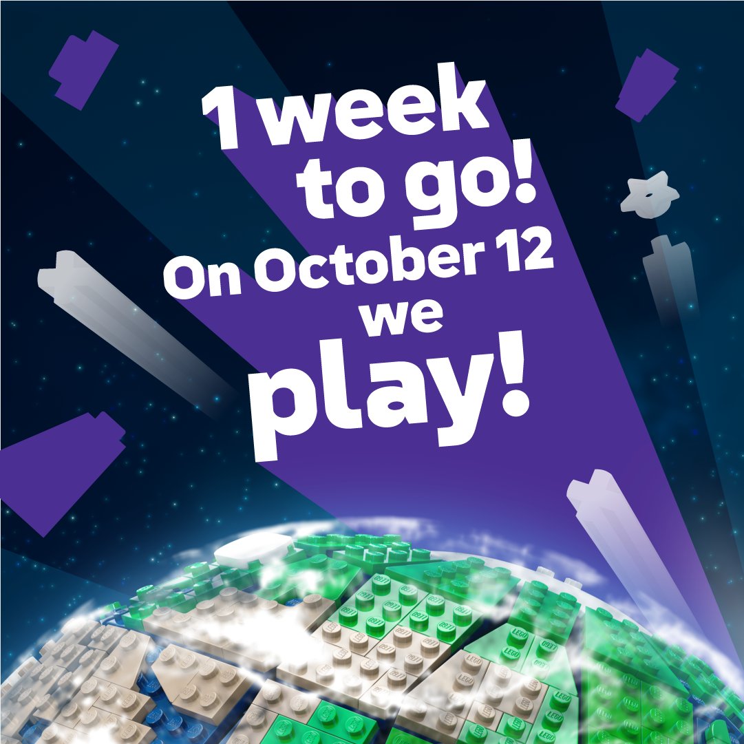 ワールド プレイ デイがもうすぐ始まります！

あと7 日間でできるだけ多くのレゴ ブロックを集めて準備をしてください😉

1、2、3...GO💨

🫱🧱🧱🧱🧱🧱🧱🧱

▼遊びって最高だ！
lego.com/ja-jp/rebuild-…

#レゴ #RebuildtheWorld #創造力が世界を変える #遊びって最高だ #ワールドプレイデー2023