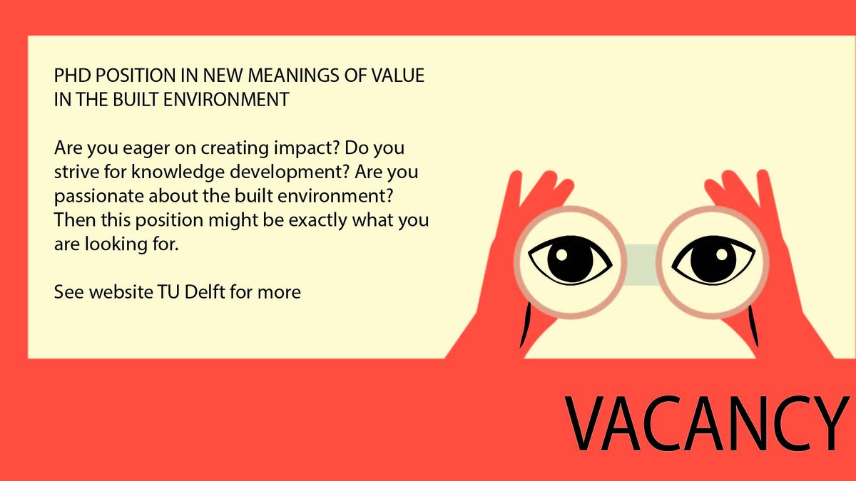 VACANCY: TU Delft #PhD position <a href="/BKTUDelft/">BK TUDelft</a> 
bit.ly/3F5RQA2