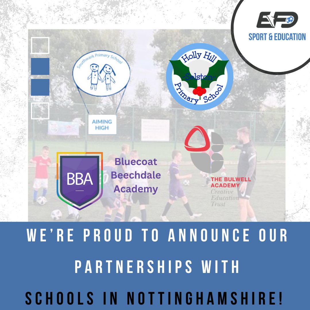 We're proud to announce our partnerships with schools in Nottinghamshire for 23-24💫. Delivering our P.E.E programme which uses sport as a vehicle to help students progress, feel empowered and enjoy learning 🙌 @Bluecoat_B_dale @southwarkps @hollyhillschool @Bulwell_Academy