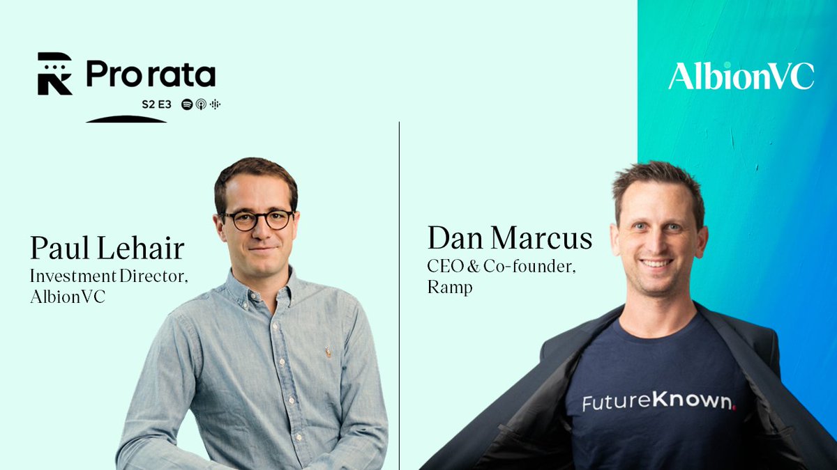 AlbionVC (@albionvc) on Twitter photo If you'd like to learn about financial #forecasting, listen to this podcast with <a href="/DanMarcusSA/">Daniel Marcus</a> CEO <a href="/ramp_growth/">Jeremy Anthony</a> & <a href="/paullehair/">Paul Lehair</a>, investor <a href="/AlbionVC/">AlbionVC</a> sharing their stories and how they work together!
🎙️tinyurl.com/mru9wh7v
Hosted by Jack Richardson, ProRata.
#futureknown #data If you'd like to learn about financial #forecasting, listen to this podcast with <a href="/DanMarcusSA/">Daniel Marcus</a> CEO <a href="/ramp_growth/">Jeremy Anthony</a> & <a href="/paullehair/">Paul Lehair</a>, investor <a href="/AlbionVC/">AlbionVC</a> sharing their stories and how they work together!
🎙️tinyurl.com/mru9wh7v
Hosted by Jack Richardson, ProRata.
#futureknown #data