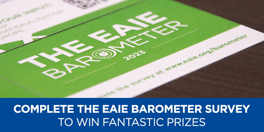 📢We need your insight for the EAIE Barometer survey! Your answers will help develop a clearer picture of how our community of #highered professionals is experiencing their work, sector issues and more. Complete the survey by 03 Nov. to win great prizes: eaie.org/barometer