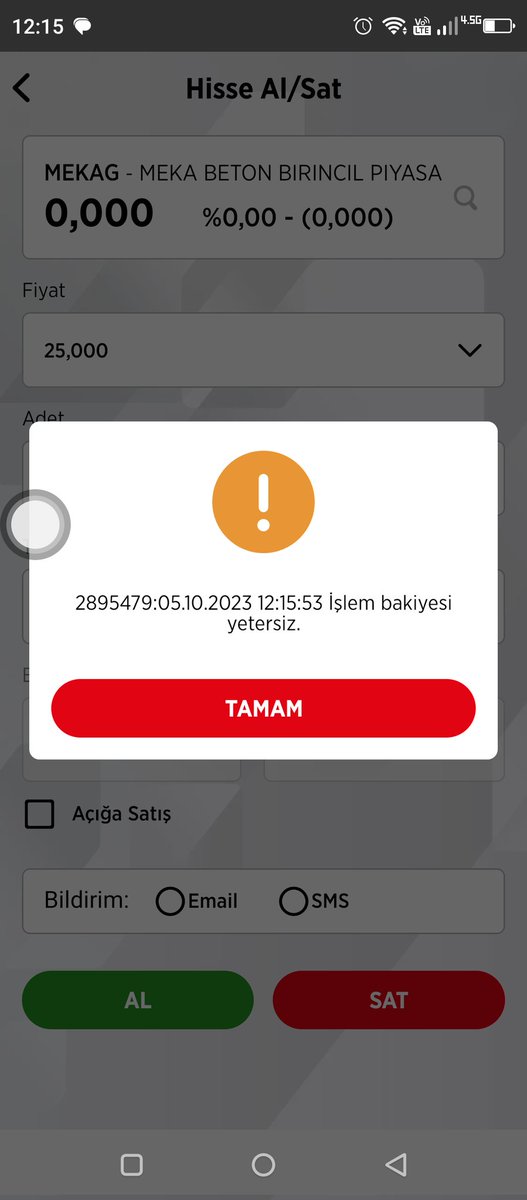 teamtea1923's tweet photo. @taaardu @ziraatkatilim  para olduğu halde bu uyarıyı veriyor https://t.co/RG5ZFVjdFT