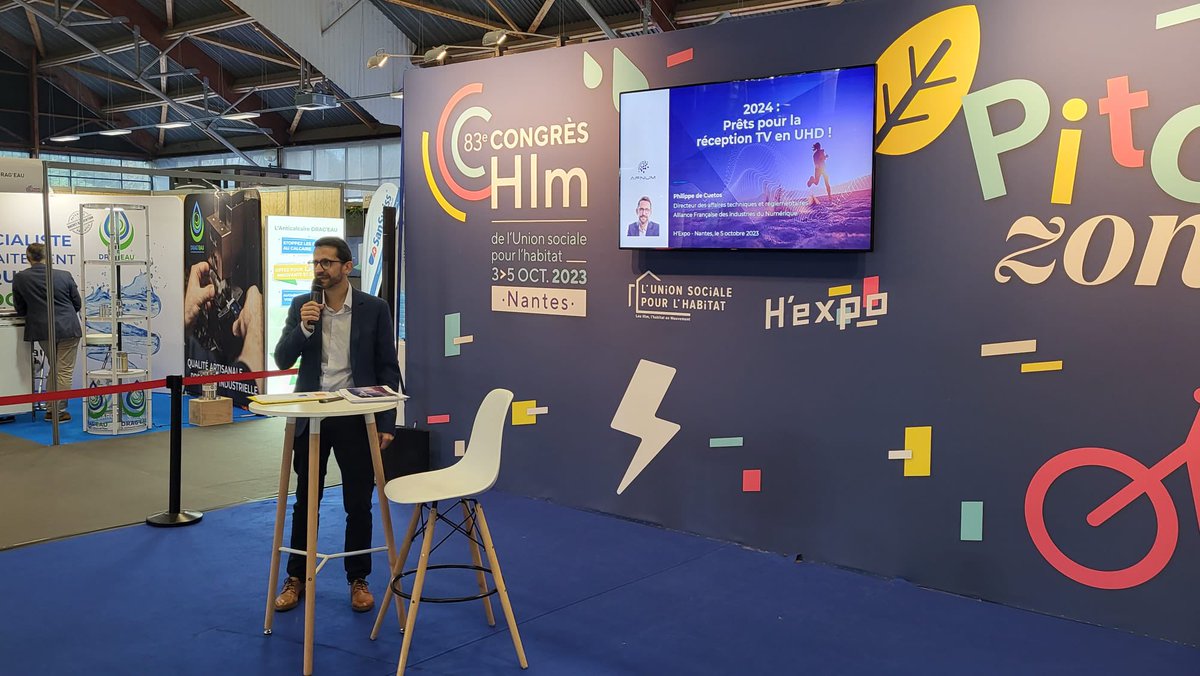 ⚠️ Dernier jour pour nous rencontrer au Salon H’Expo de Nantes ⚠️

<a href="/phildec/">Philippe de Cuetos</a> a présenté ce matin l’intérêt de la #TNT et de la #4KUltraHD pour vos logements 📡🏠

👉 Venez rencontrer l’<a href="/AFNUM_FRANCE/">AFNUM</a> et ses adhérents au stand F33 !

<a href="/UnionHlm/">UnionHlm</a>