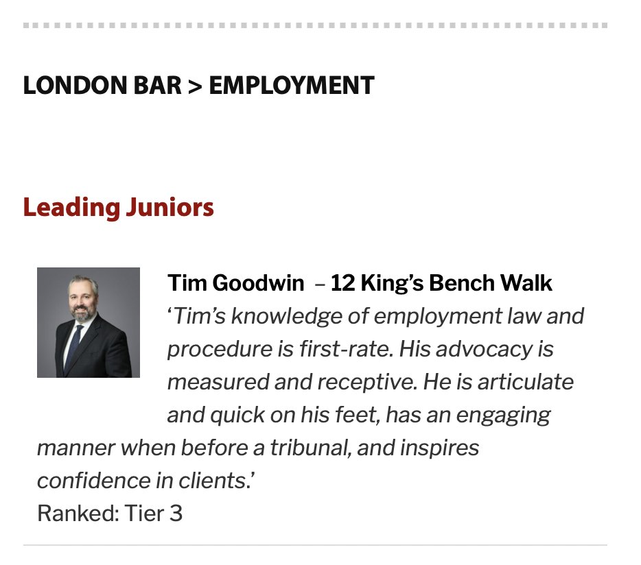 I am overjoyed - and a little overwhelmed - to be ranked again as a Leading Junior, and to have moved up to Tier 3, in this year's Legal 500 guide. Huge thanks to all of my clients who gave such kind and positive feedback. Now off to (very gladly!) pay my #humblebrag fine.