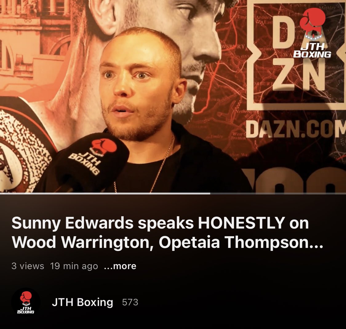 always a pleasure to talk with the boy😎 @SunnyEdwards 🤝🏼

youtu.be/Awi1jI7IHJg?si…

#boxing #WoodWarrington #CaneloCharlo #OpetaiaThompson