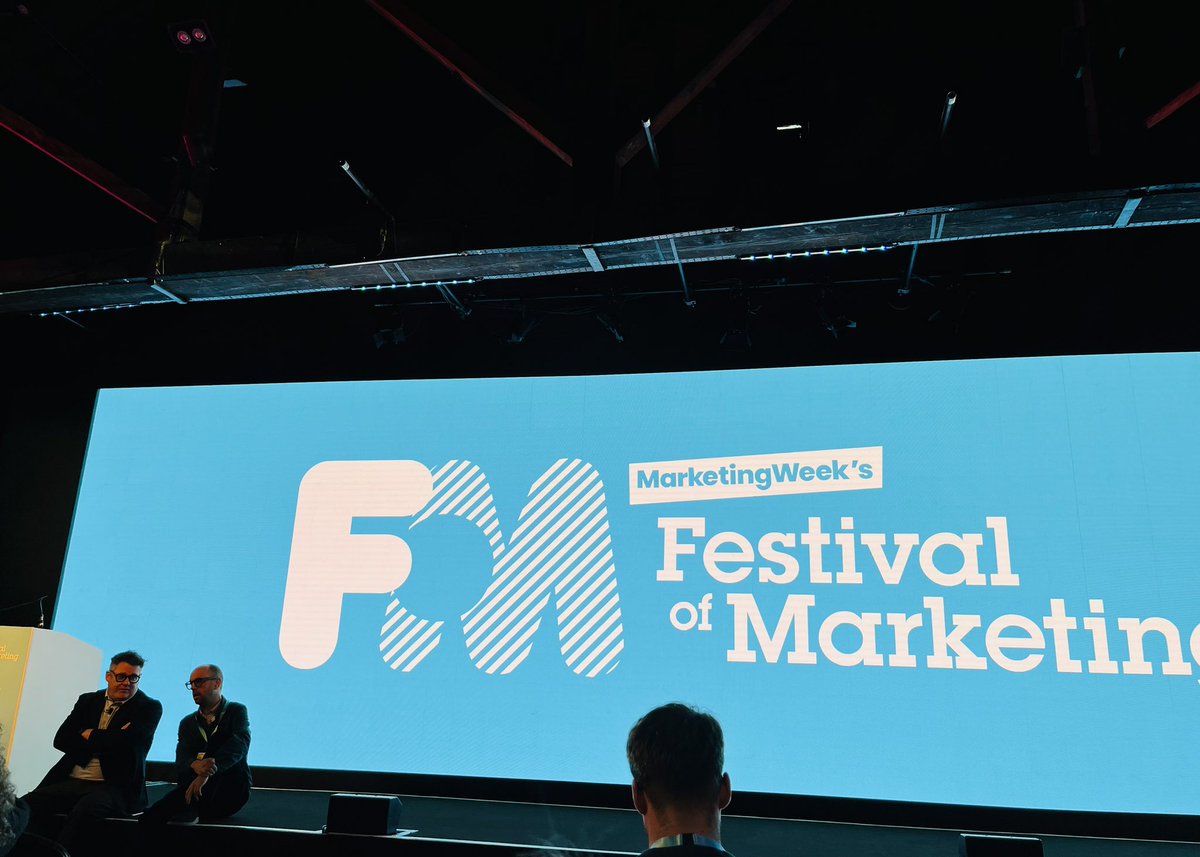 At Festival of Marketing in London today …. Great lineup of speakers ! @MarketingWeekEd #FoM23