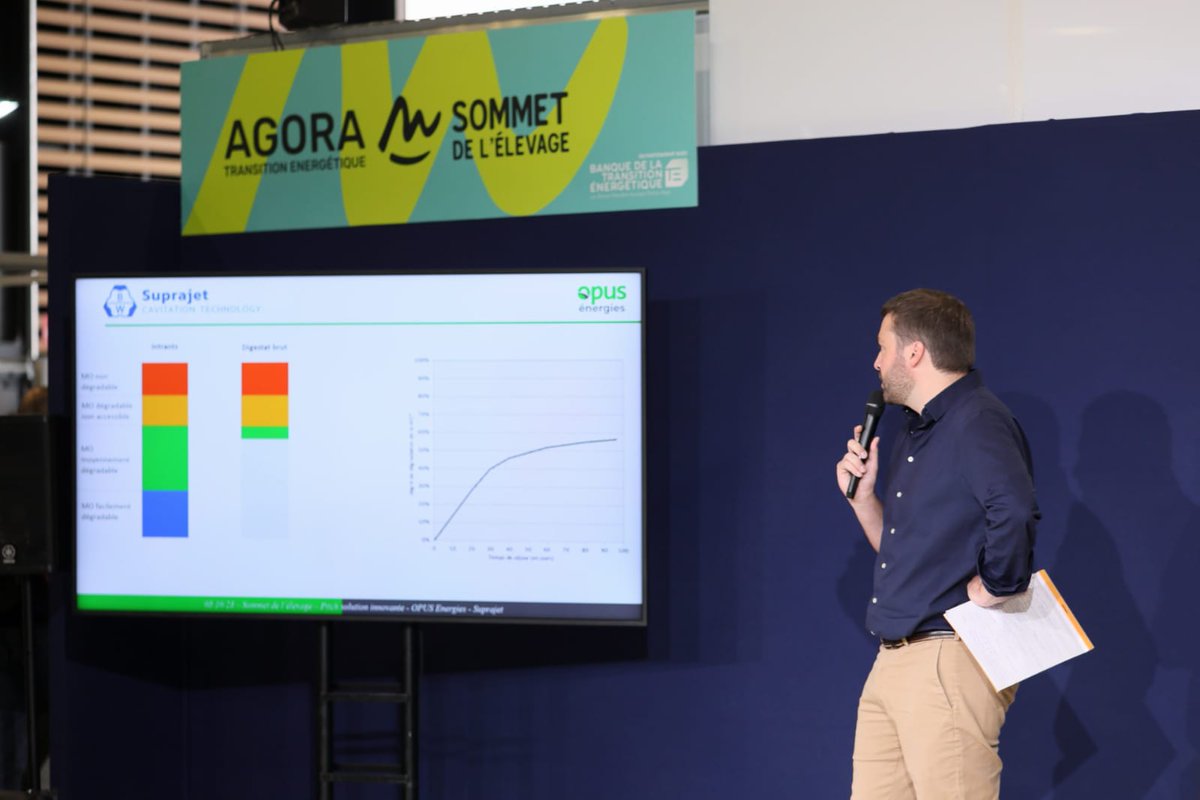 Améliorez votre rentabilité grâce à la méthanisation ?🌱🐄 Pour y répondre, notre 3ème startup lauréate, Opus énergie, était présente avec son Président, Rémy Chalmandrier, en direct du <a href="/SommetElevage/">SOMMET DE L’ÉLEVAGE</a>. Suivez la suite du programme ici ➡️ youtube.com/watch?v=p-jmDh… #SommetElevage