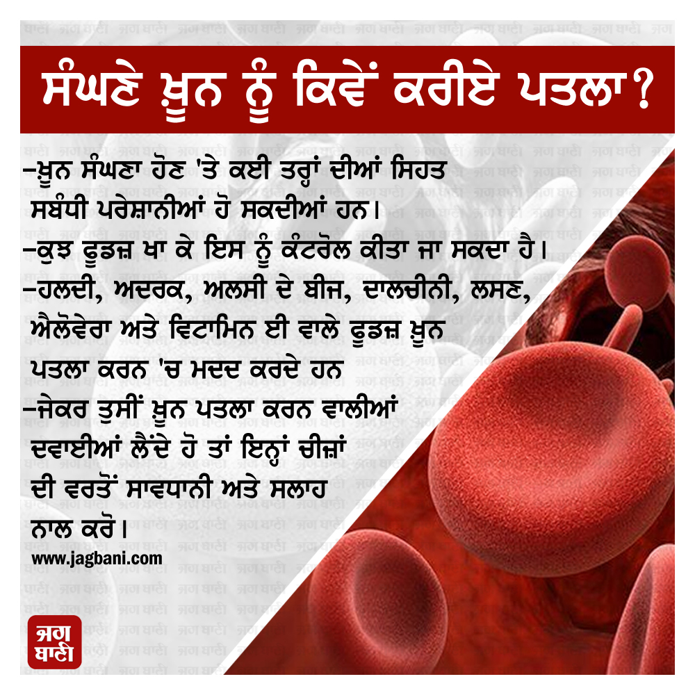 JagbaniOnline's tweet photo. ਸੰਘਣੇ ਖ਼ੂਨ ਨੂੰ ਕਿਵੇਂ ਕਰੀਏ ਪਤਲਾ?
#ThinBlood #Thickblood #healthtips #healthyDiet #healthyeating #healthcare https://t.co/yHR9BEMjAJ