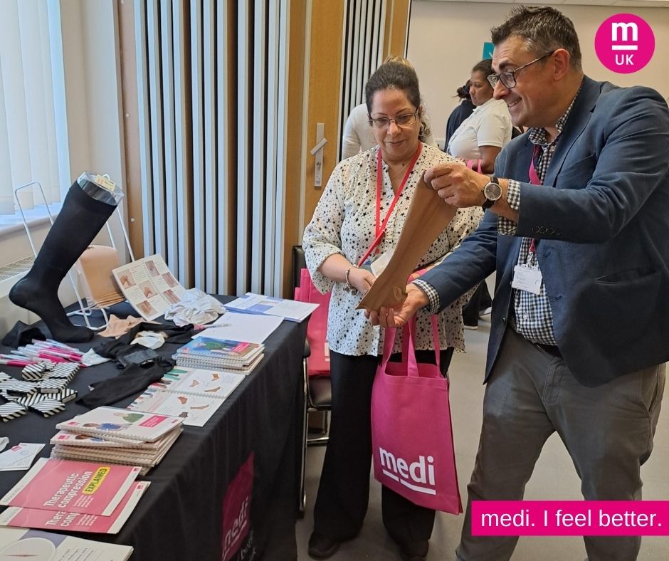 mediUKLtd's tweet photo. Yesterday, Peter attended a very successful Legs Matter Event ran by North Middlesex Tissue Viability &amp; Lymphoedema Services. It was such a successful event with lots of ABPI's taken and information shared. @NMITCommunity &amp; @NorthMidNHS
#legsmatter #tissueviability #lymphoedema https://t.co/kqIpJTLA8R