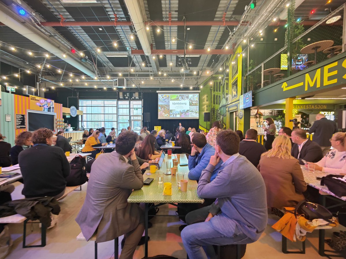 It's the final day of the <a href="/plusCities/">+CityxChange</a> Conference! Today, we're in Sluppen, one of <a href="/Trondheim/">life</a>'s #PositiveEnergyBlocks. The space - Lager11 - was an industrial warehouse before it was refurbished into an #EnergyEfficient cultural centre. #UrbanRenewal