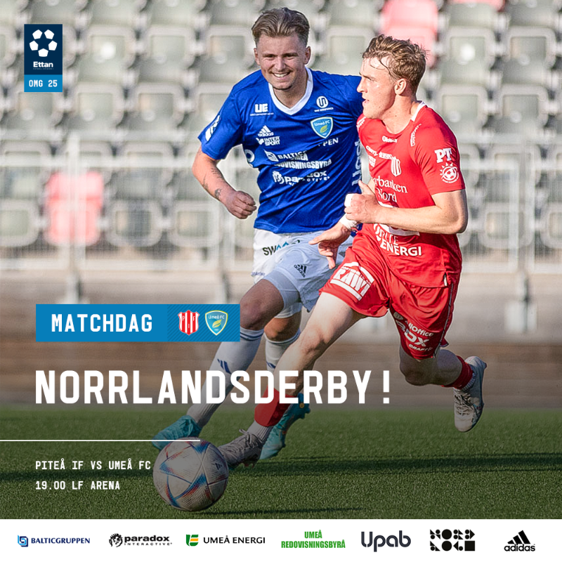 UmeaFC's tweet photo. 𝙉𝙊𝙍𝙍𝙇𝘼𝙉𝘿𝙎𝘿𝙀𝙍𝘽𝙔-𝘿𝘼𝙂!

#PIFUFC #FörUmeå