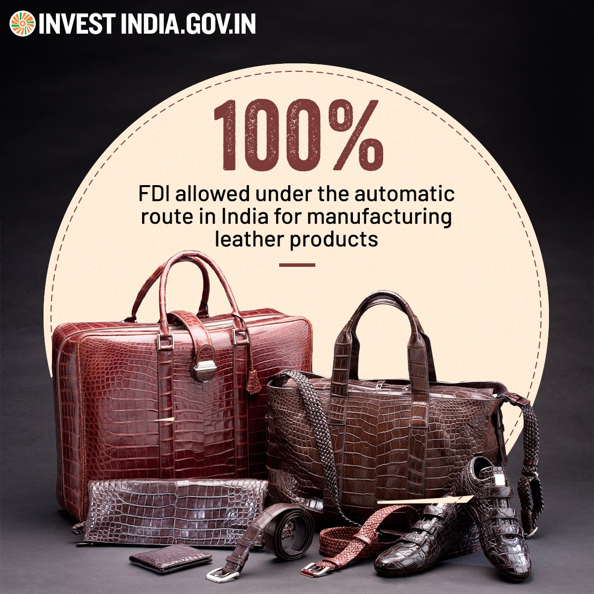 InvestIndiaISR's tweet photo. #NewIndia is the 4th largest leather goods exporter, employing over 4 Million individuals and driving substantial economic growth.

Know more: https://t.co/K1EKJfGvGt

#InvestInIndia #InvestIndia #Leather #LeatherIndustry #MakeInIndia #Employment #FDI @indemtel @IsraelinIndia https://t.co/paY8qNdBXa